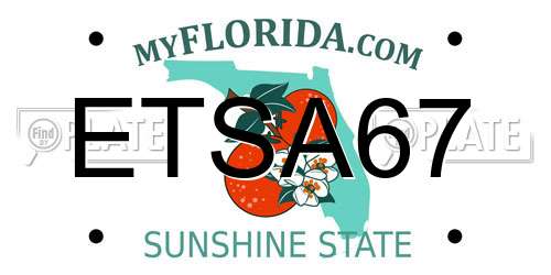 ETSA67 Florida License Plate