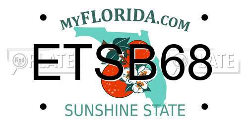 ETSB68 Florida License Plate