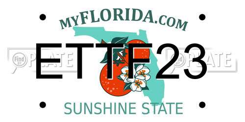 ETTF23 Florida License Plate