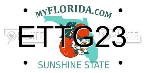 ETTG23 Florida License Plate