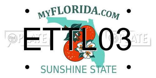 ETTL03 Florida License Plate