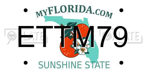 ETTM79 Florida License Plate