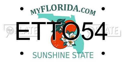 ETTO54 Florida License Plate