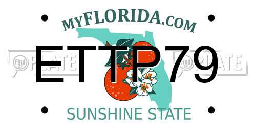 ETTP79 Florida License Plate