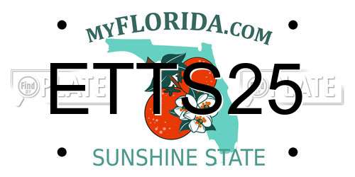 ETTS25 Florida License Plate