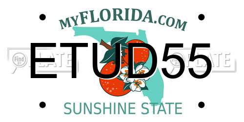 ETUD55 Florida License Plate