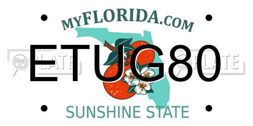 ETUG80 Florida License Plate