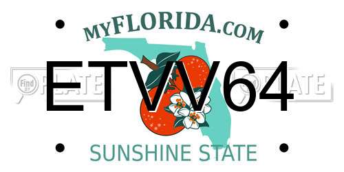 ETVV64 Florida License Plate