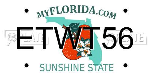 ETWT56 Florida License Plate