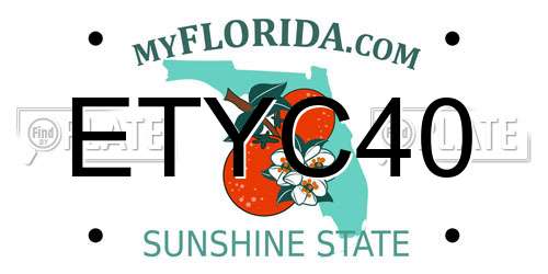 ETYC40 Florida License Plate
