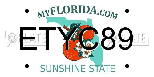 ETYC89 Florida License Plate