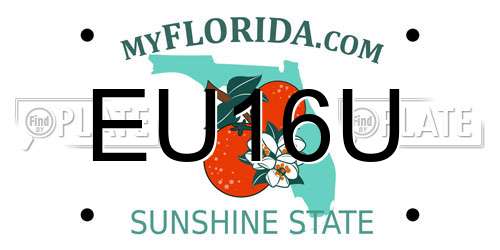 EU16U Florida License Plate