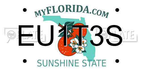 EU1T3S Florida License Plate