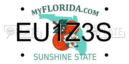EU1Z3S Florida License Plate