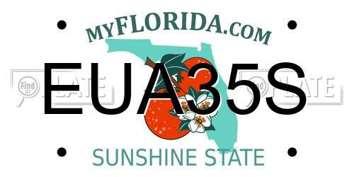 EUA35S Florida License Plate