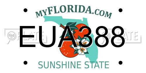EUA388 Florida License Plate