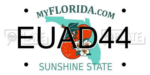 EUAD44 Florida License Plate