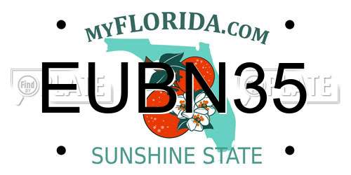 EUBN35 Florida License Plate