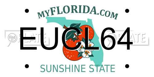 EUCL64 Florida License Plate