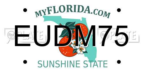 EUDM75 Florida License Plate