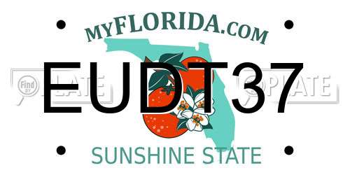 EUDT37 Florida License Plate