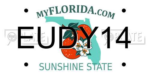 EUDY14 Florida License Plate