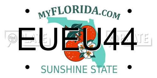 EUEU44 Florida License Plate