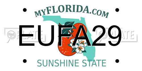 EUFA29 Florida License Plate