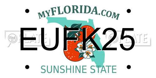 EUFK25 Florida License Plate
