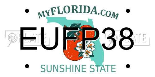 EUFP38 Florida License Plate