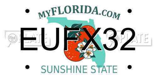 EUFX32 Florida License Plate