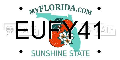EUFY41 Florida License Plate
