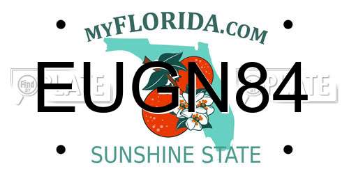 EUGN84 Florida License Plate