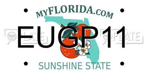 EUGP11 Florida License Plate