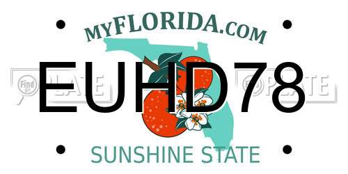 EUHD78 Florida License Plate