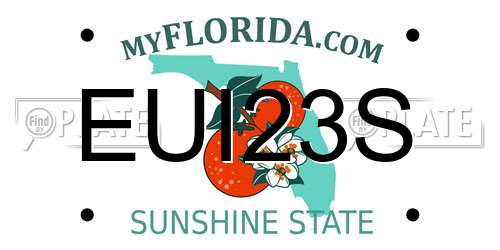 EUI23S Florida License Plate