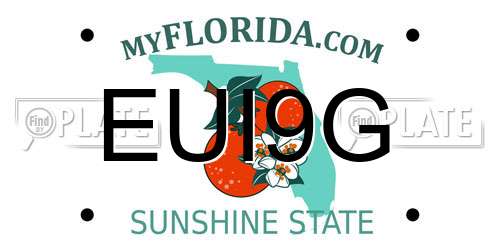 EUI9G Florida License Plate