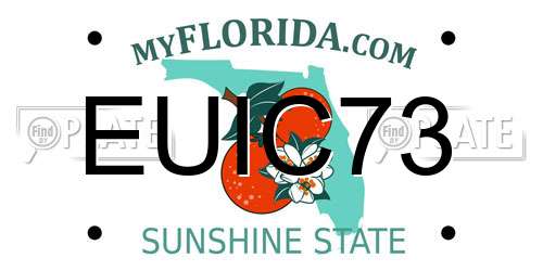 EUIC73 Florida License Plate
