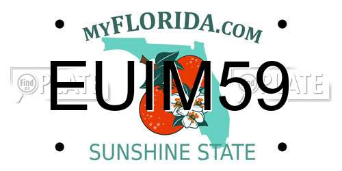EUIM59 Florida License Plate