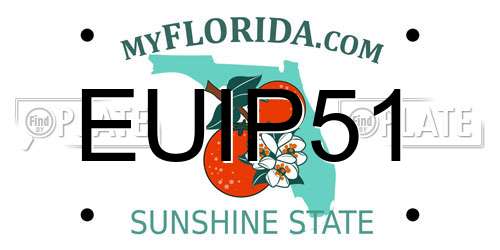 EUIP51 Florida License Plate