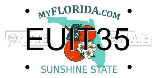 EUIT35 Florida License Plate