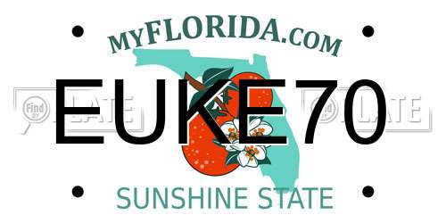 EUKE70 Florida License Plate