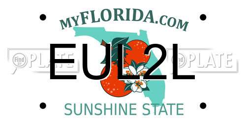 EUL2L Florida License Plate