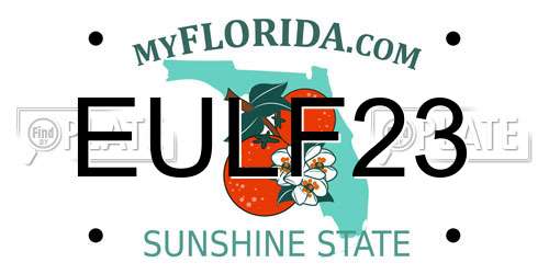 EULF23 Florida License Plate