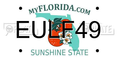 EULF49 Florida License Plate
