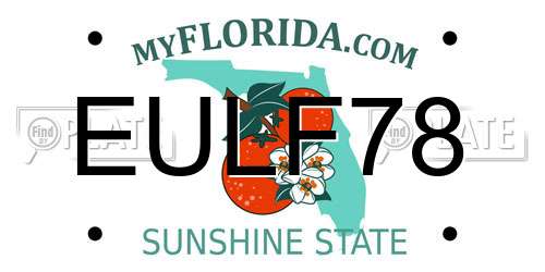 EULF78 Florida License Plate