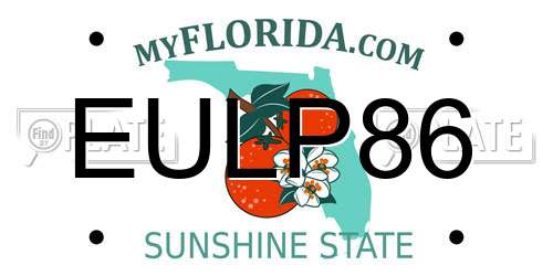 EULP86 Florida License Plate