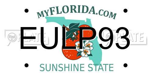 EULP93 Florida License Plate