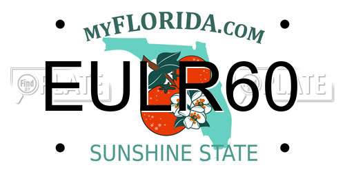 EULR60 Florida License Plate