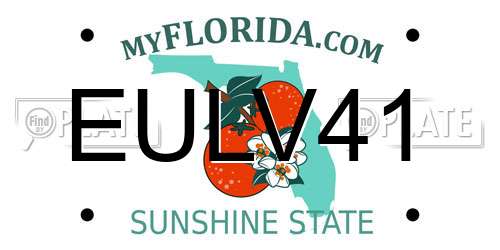 EULV41 Florida License Plate